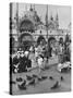 Tourists and Pigeons in Piazza San Marco-Alfred Eisenstaedt-Stretched Canvas