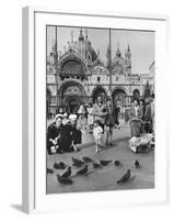 Tourists and Pigeons in Piazza San Marco-Alfred Eisenstaedt-Framed Photographic Print