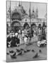 Tourists and Pigeons in Piazza San Marco-Alfred Eisenstaedt-Mounted Photographic Print
