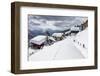 Tourists and Skiers Enjoying the Snowy Landscape, Bettmeralp, District of Raron-Roberto Moiola-Framed Photographic Print