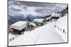 Tourists and Skiers Enjoying the Snowy Landscape, Bettmeralp, District of Raron-Roberto Moiola-Mounted Photographic Print