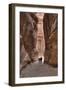 Tourists Approaching the Treasury from the Siq, Petra, Jordan, Middle East-Richard Maschmeyer-Framed Photographic Print