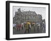 Tourists as They Cross the Street in Front of the Landmark Semper Opera House in Dresden-null-Framed Photographic Print