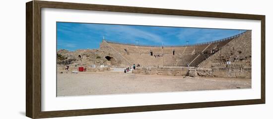 Tourists at Amphitheatre, Caesarea, Tel Aviv, Israel-null-Framed Photographic Print