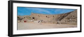 Tourists at Amphitheatre, Caesarea, Tel Aviv, Israel-null-Framed Photographic Print