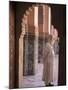 Tourists at Ben Youssef Madrasa, in the Medina in Marrakech, Morocco-David H. Wells-Mounted Photographic Print