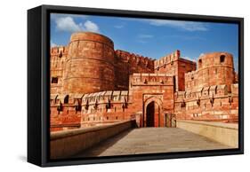 Tourists at Entrance to Agra Fort, Agra, Uttar Pradesh, India-jackmicro-Framed Stretched Canvas