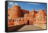 Tourists at Entrance to Agra Fort, Agra, Uttar Pradesh, India-jackmicro-Framed Stretched Canvas