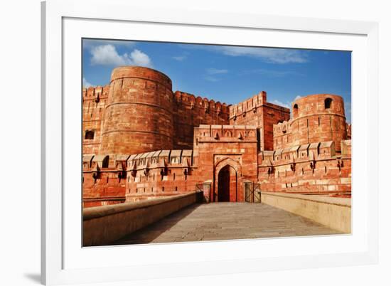 Tourists at Entrance to Agra Fort, Agra, Uttar Pradesh, India-jackmicro-Framed Photographic Print