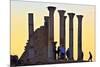 Tourists at Excavated Roman City of Volubilis-Neil-Mounted Photographic Print