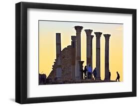 Tourists at Excavated Roman City of Volubilis-Neil-Framed Photographic Print