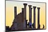 Tourists at Excavated Roman City of Volubilis-Neil-Mounted Photographic Print