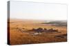 Tourists at Fenetre d'Isalo (the window of Isalo), Isalo National Park, central area, Madagascar, A-Christian Kober-Stretched Canvas