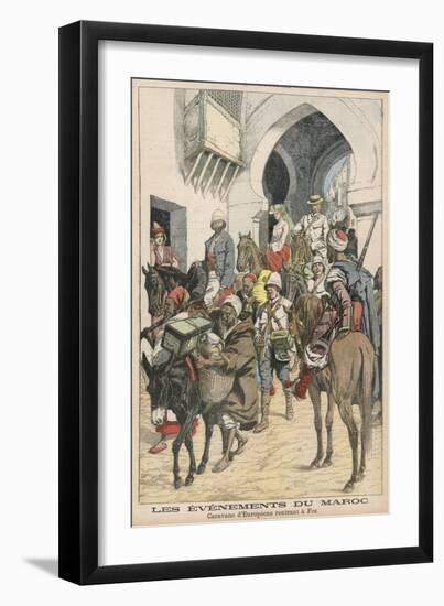 Tourists at Fez-null-Framed Art Print