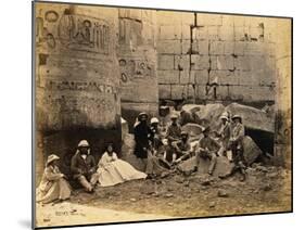 Tourists at Karnak-null-Mounted Premium Photographic Print