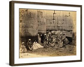 Tourists at Karnak-null-Framed Photographic Print