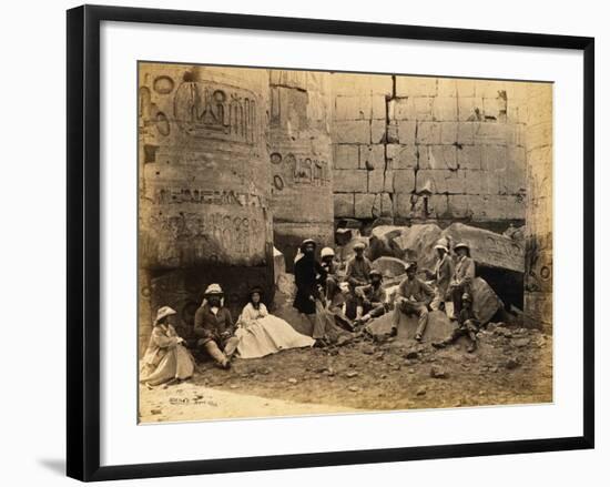 Tourists at Karnak-null-Framed Photographic Print