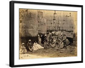 Tourists at Karnak-null-Framed Photographic Print