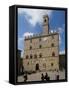 Tourists at Palazzo dei Priori, Piazza dei Priori, Volterra, Tuscany, Italy-null-Framed Stretched Canvas