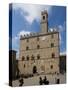 Tourists at Palazzo dei Priori, Piazza dei Priori, Volterra, Tuscany, Italy-null-Stretched Canvas