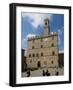 Tourists at Palazzo dei Priori, Piazza dei Priori, Volterra, Tuscany, Italy-null-Framed Photographic Print