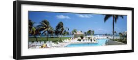 Tourists at Poolside in a Seaside Resort, Montego Bay, St. James Parish, Jamaica-null-Framed Photographic Print