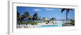 Tourists at Poolside in a Seaside Resort, Montego Bay, St. James Parish, Jamaica-null-Framed Photographic Print