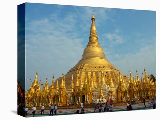 Tourists at Shwedagon Pagoda, Yangon, Myanmar-null-Stretched Canvas