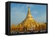 Tourists at Shwedagon Pagoda, Yangon, Myanmar-null-Framed Stretched Canvas