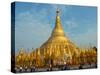 Tourists at Shwedagon Pagoda, Yangon, Myanmar-null-Stretched Canvas