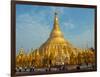 Tourists at Shwedagon Pagoda, Yangon, Myanmar-null-Framed Photographic Print