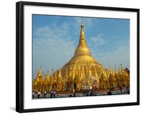 Tourists at Shwedagon Pagoda, Yangon, Myanmar-null-Framed Photographic Print