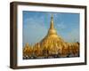 Tourists at Shwedagon Pagoda, Yangon, Myanmar-null-Framed Photographic Print