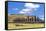 Tourists at the 15 Moai Restored Ceremonial Site of Ahu Tongariki-Michael Nolan-Framed Stretched Canvas