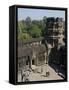 Tourists at the Angkor Wat Archaeological Park, Siem Reap, Cambodia, Indochina, Southeast Asia-Julio Etchart-Framed Stretched Canvas