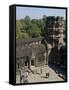 Tourists at the Angkor Wat Archaeological Park, Siem Reap, Cambodia, Indochina, Southeast Asia-Julio Etchart-Framed Stretched Canvas