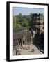 Tourists at the Angkor Wat Archaeological Park, Siem Reap, Cambodia, Indochina, Southeast Asia-Julio Etchart-Framed Photographic Print