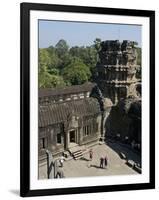 Tourists at the Angkor Wat Archaeological Park, Siem Reap, Cambodia, Indochina, Southeast Asia-Julio Etchart-Framed Photographic Print