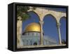 Tourists at the Dome of the Rock, Old City, Unesco World Heritage Site, Jerusalem, Israel-Eitan Simanor-Framed Stretched Canvas