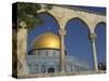 Tourists at the Dome of the Rock, Old City, Unesco World Heritage Site, Jerusalem, Israel-Eitan Simanor-Stretched Canvas