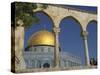 Tourists at the Dome of the Rock, Old City, Unesco World Heritage Site, Jerusalem, Israel-Eitan Simanor-Stretched Canvas