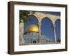 Tourists at the Dome of the Rock, Old City, Unesco World Heritage Site, Jerusalem, Israel-Eitan Simanor-Framed Photographic Print