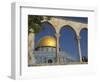 Tourists at the Dome of the Rock, Old City, Unesco World Heritage Site, Jerusalem, Israel-Eitan Simanor-Framed Photographic Print