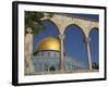 Tourists at the Dome of the Rock, Old City, Unesco World Heritage Site, Jerusalem, Israel-Eitan Simanor-Framed Photographic Print