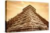 Tourists Climb the Pyramid of Kukulcan-Thom Lang-Stretched Canvas