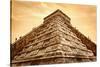 Tourists Climb the Pyramid of Kukulcan-Thom Lang-Stretched Canvas