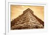 Tourists Climb the Pyramid of Kukulcan-Thom Lang-Framed Photographic Print