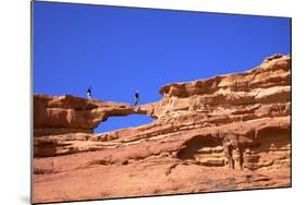 Tourists Climbing at Wadi Rum, Jordan, Middle East-Neil Farrin-Mounted Photographic Print