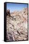 Tourists Climbing over the Top of Chulacao Caves, Moon Valley, Atacama Desert-Kimberly Walker-Framed Stretched Canvas