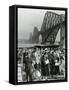 Tourists Come Ashore from Cruise Ship Caronia, South Queensferry, April 1957-null-Framed Stretched Canvas